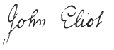 John Eliot Signature