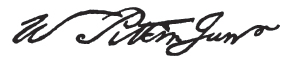 William Pitkin Signature
