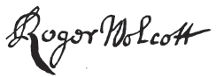 Roger Wolcott Signature